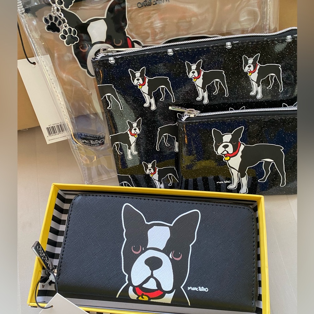 Marc Tetro Boston Terrier Wallet and Pouch Set!